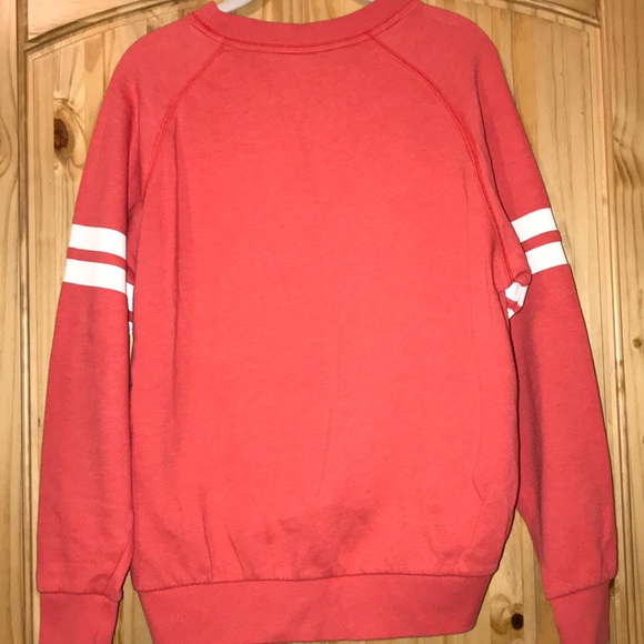 VS PINK red orange slouchy sweatshirt - Picture 5 of 5